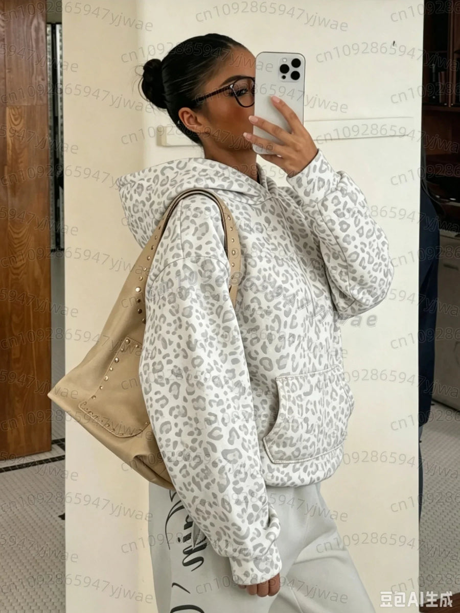 Dames-hoodie met camouflagepatroon en kangoeroezak