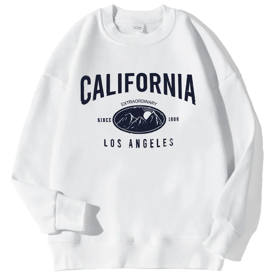 Unisex sweatshirt met lange mouwen, ronde hals en logo-opdruk, casual top