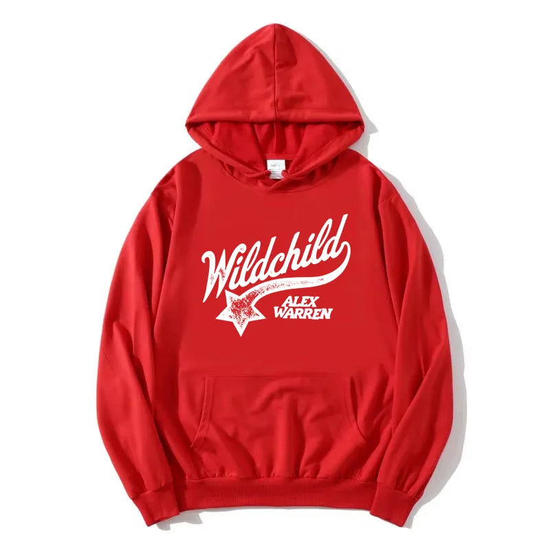 Hoodie mit Wildchild Alex Warren Aufdruck Kängurutasche Kapuzenpullover