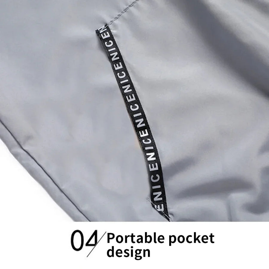 Leichte Kapuzenjacke Windbreaker mit Reißverschluss Unisex