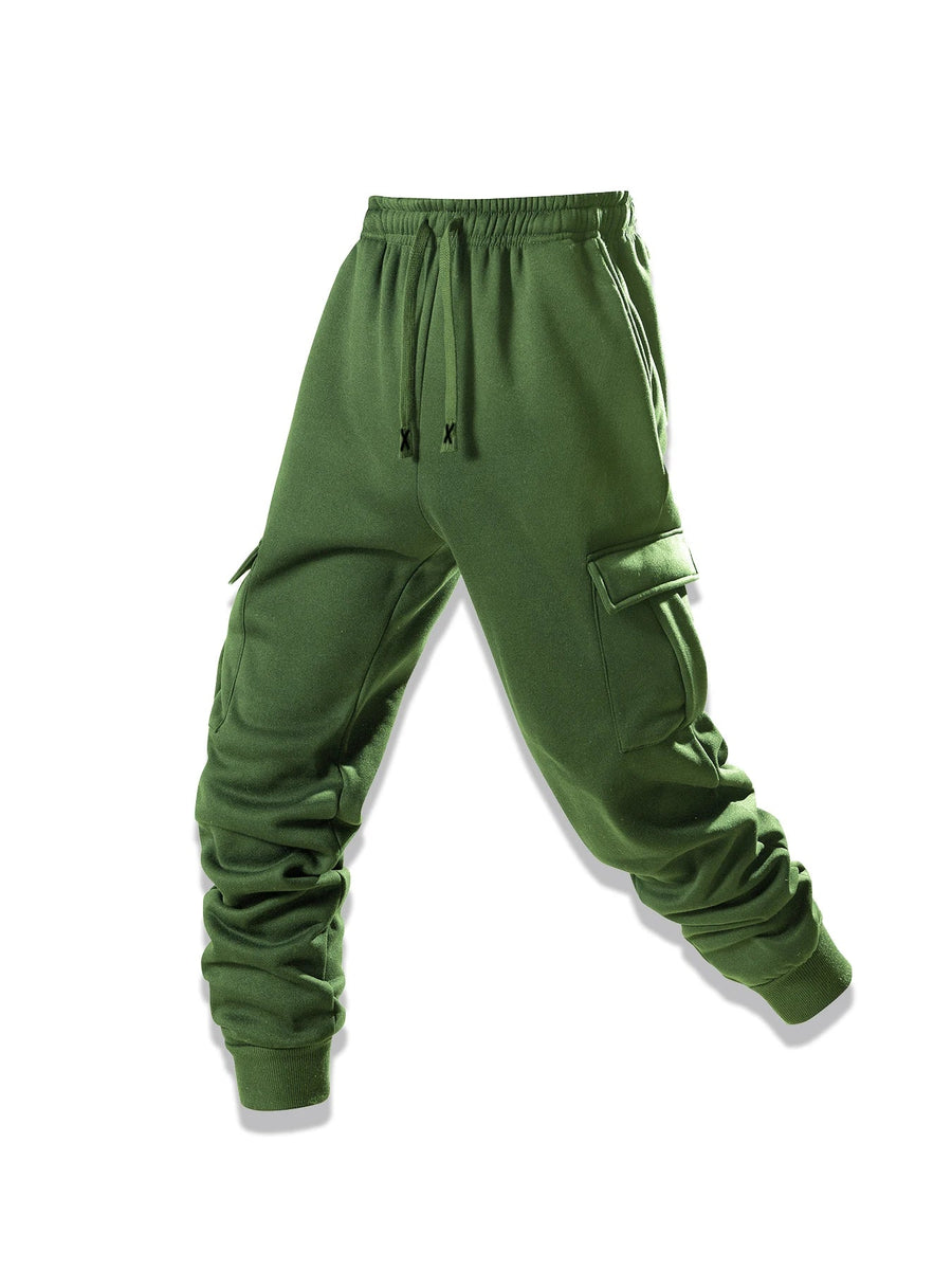 Cargo-joggingbroek voor heren met elastische tailleband en zijzakken