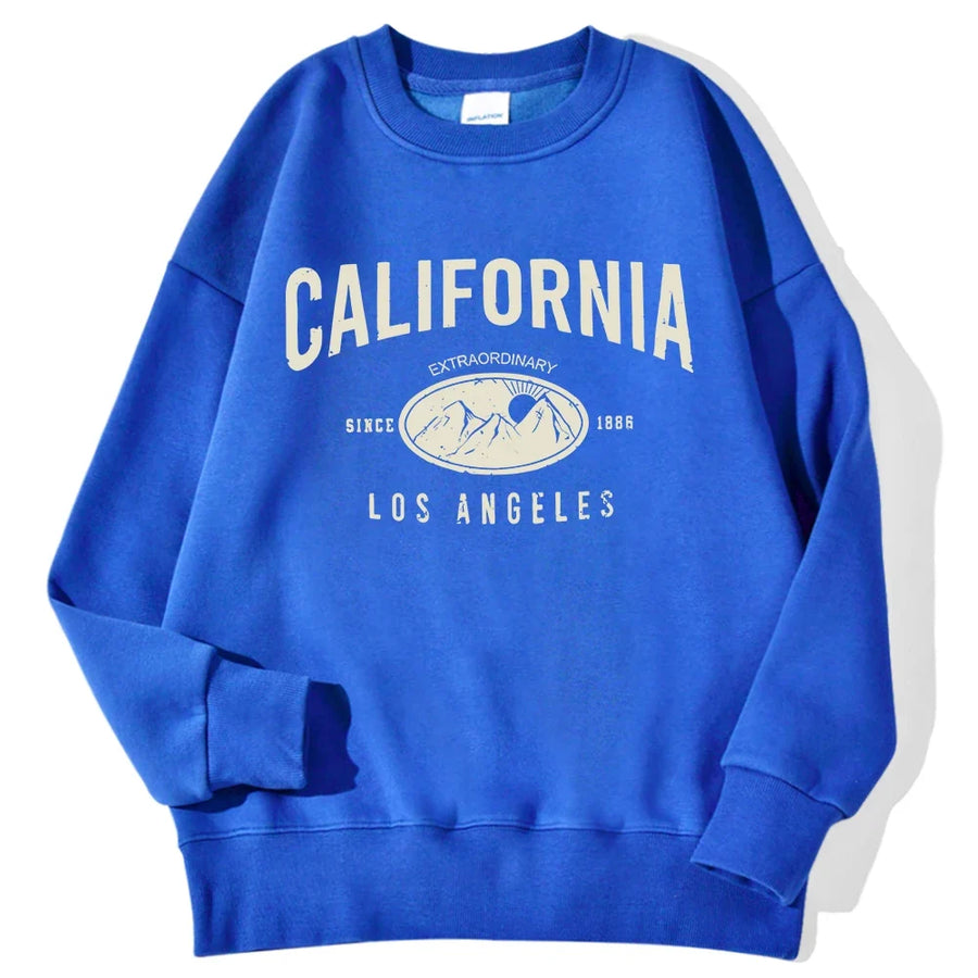 Unisex sweatshirt met lange mouwen, ronde hals en logo-opdruk, casual top