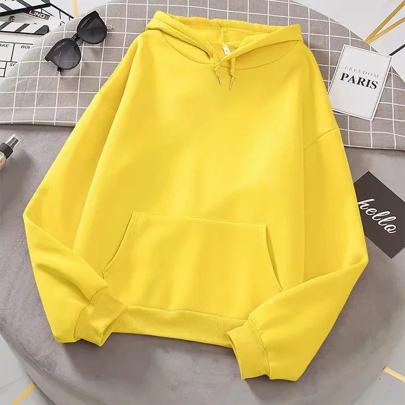 Unisexhoodie met capuchon en kangoeroezak – Effen