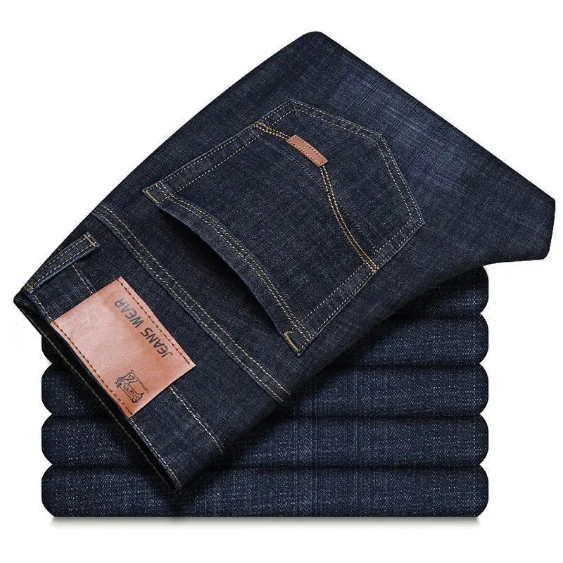 Herenjeans straight fit denim broek blauw
