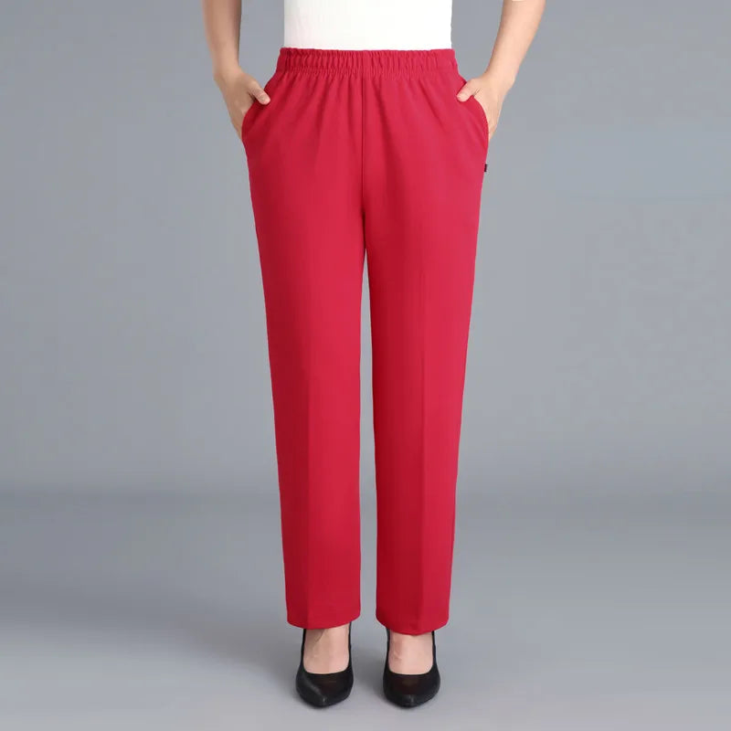 Damen Freizeithose mit Gummibund & Reißverschlusstaschen