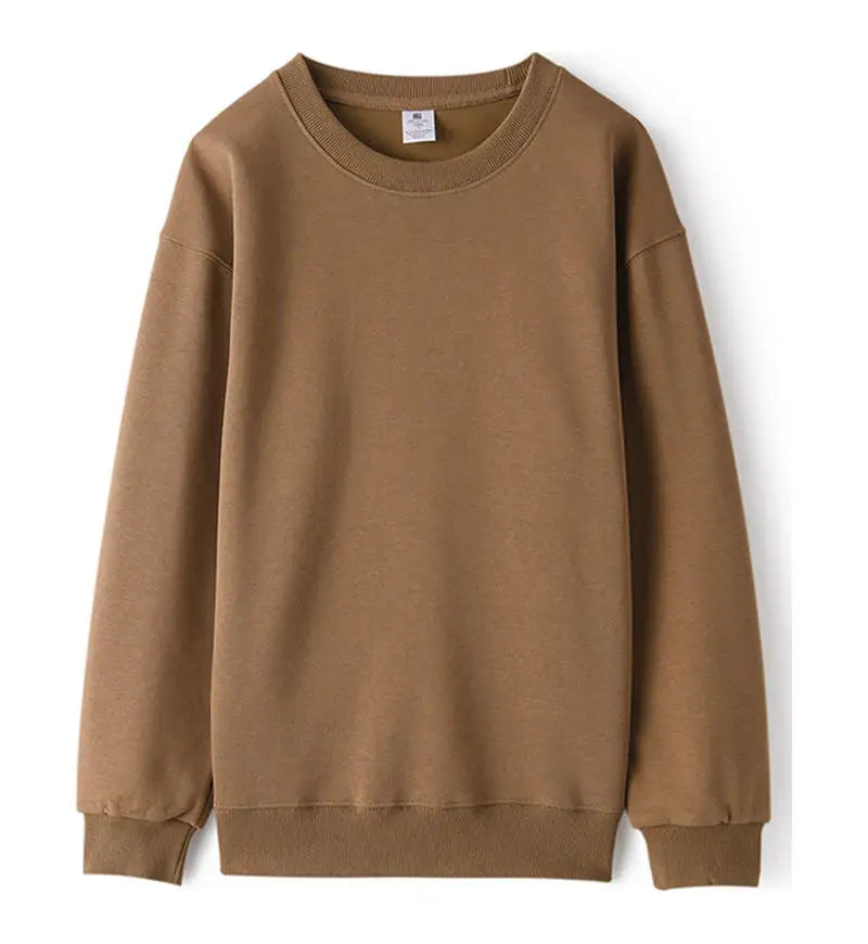 Unisex Basic Rundhals Sweatshirt Langarm Einfarbig