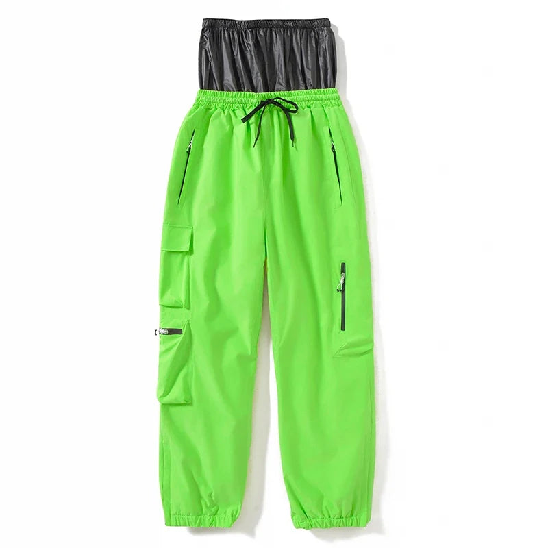 Unisex Cargohose mit elastischem Bund – Schwarz, Pink, Grün, Weiß