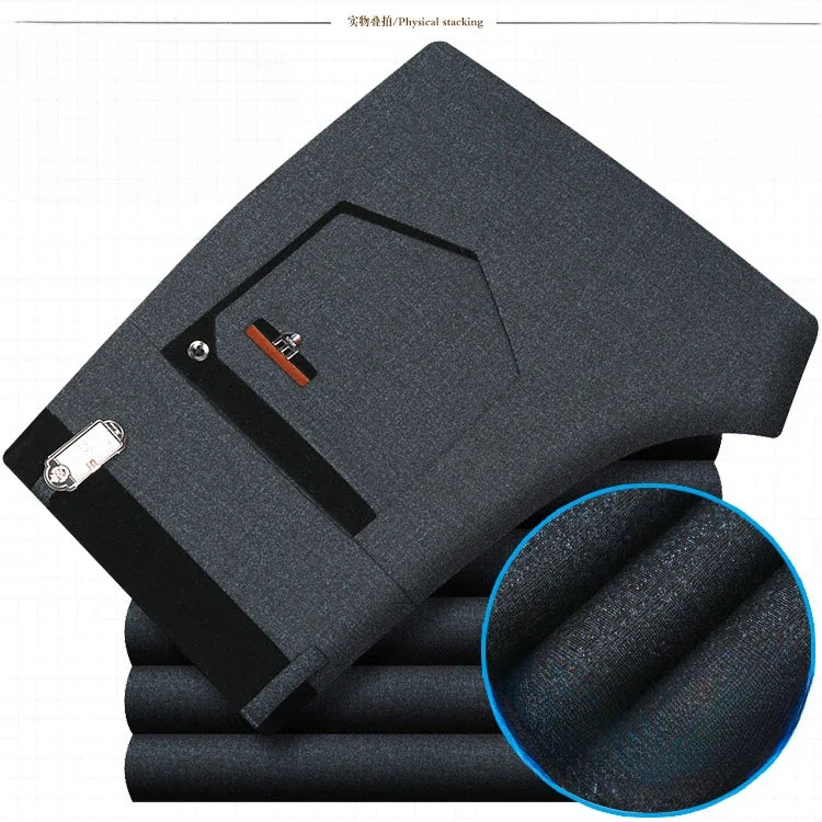Heren pantalon voor zakelijke gelegenheden en vrije tijd, slim fit