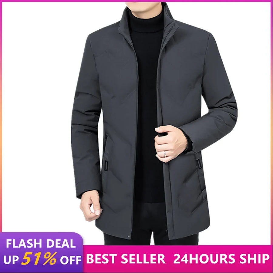 Herren Winter Steppjacke mit Kapuze oder Stehkragen – Warm & Stilvoll