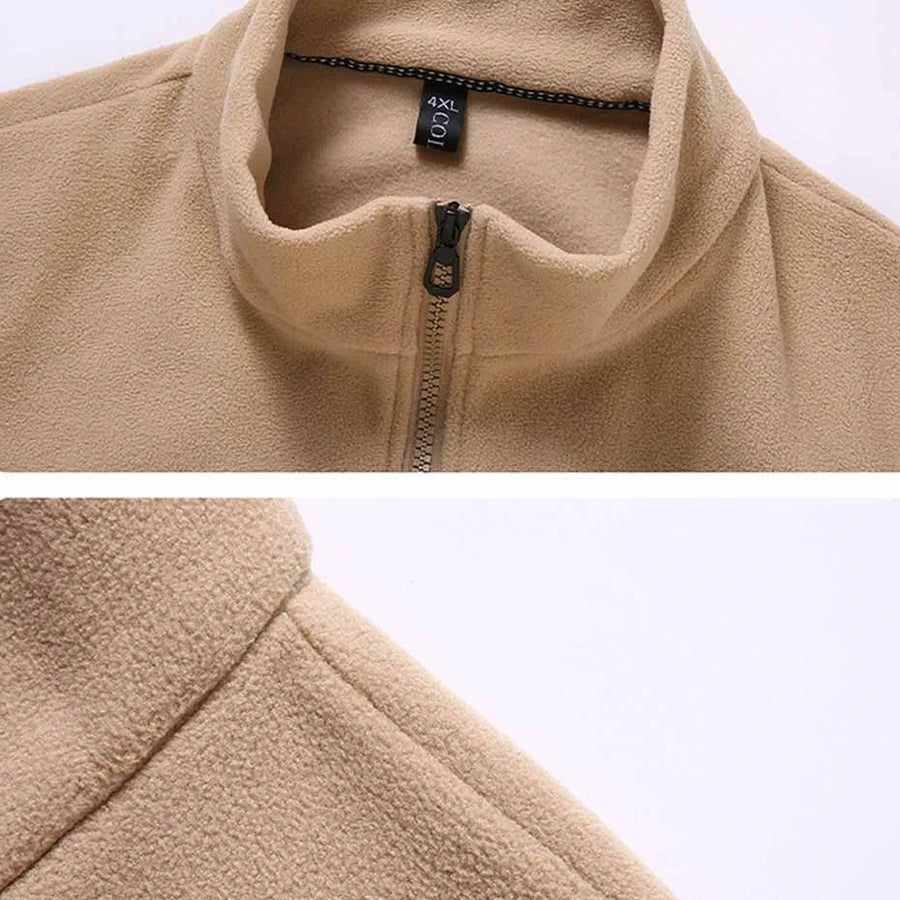 Fleece Weste Stehkragen mit Reißverschluss Herren