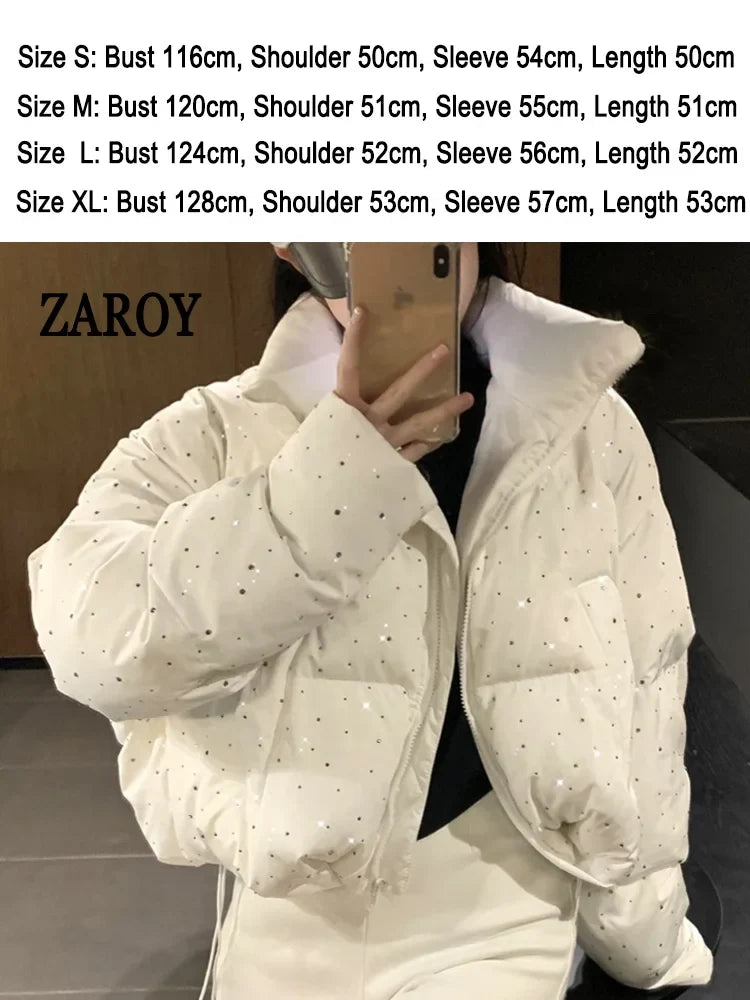 Damen Steppjacke mit Kapuze und Reißverschluss