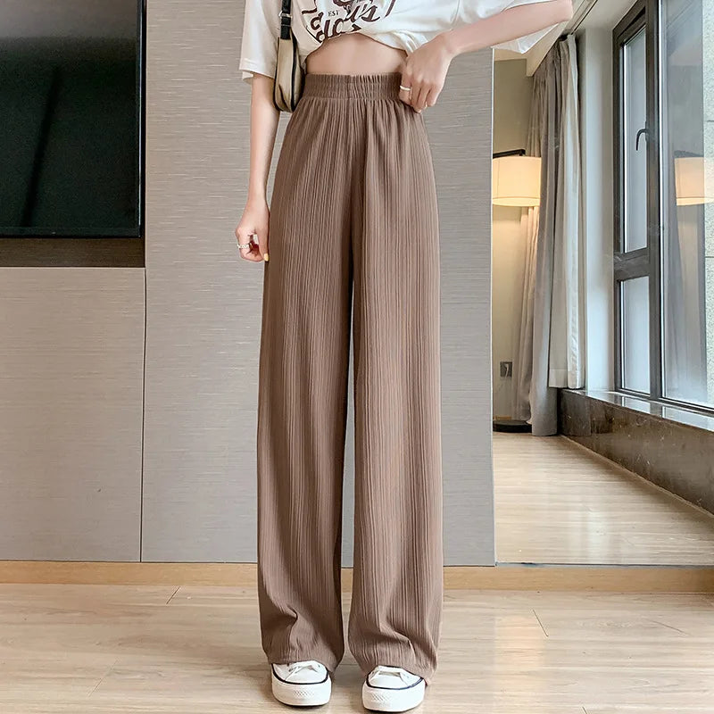 Dameswijde plissébroek met hoge taille - casual en elegant