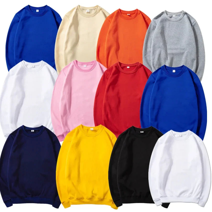 Uniseks basic sweatshirt met ronde hals en lange mouwen