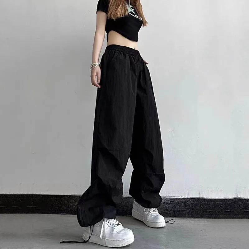 Damesbaggybroek met wijde pijpen - Casual vrijetijdsbroek