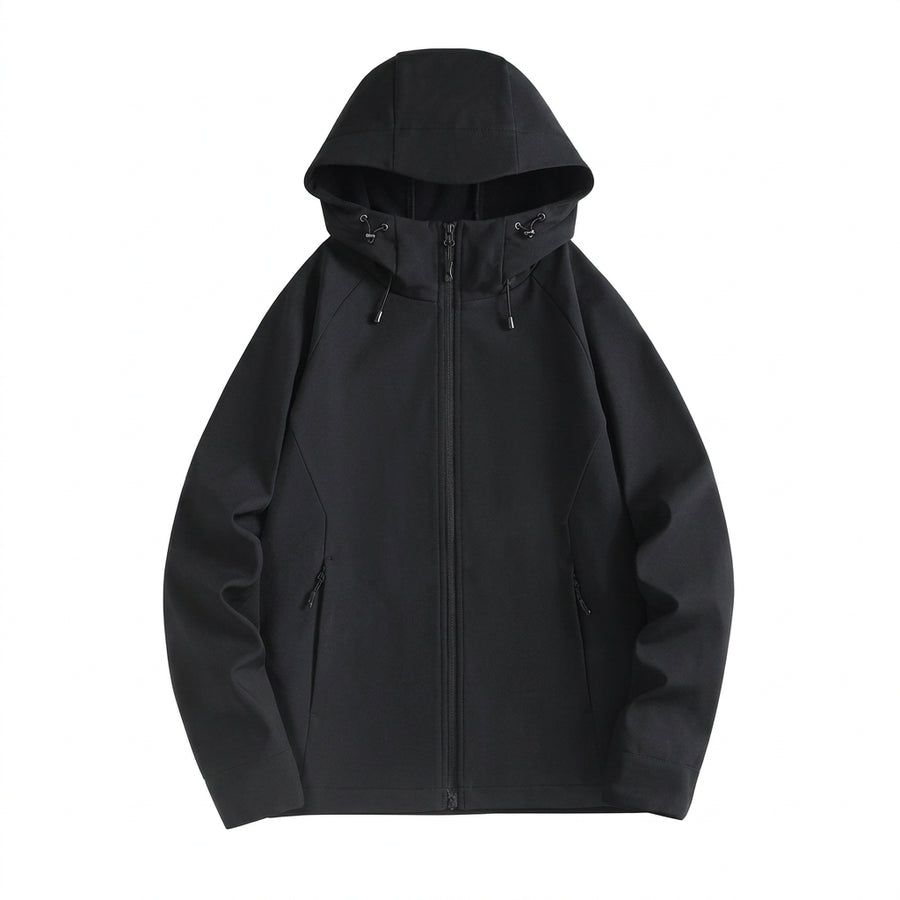 Unisex Kapuzenjacke Reißverschluss Windbreaker Freizeit Sport Lila