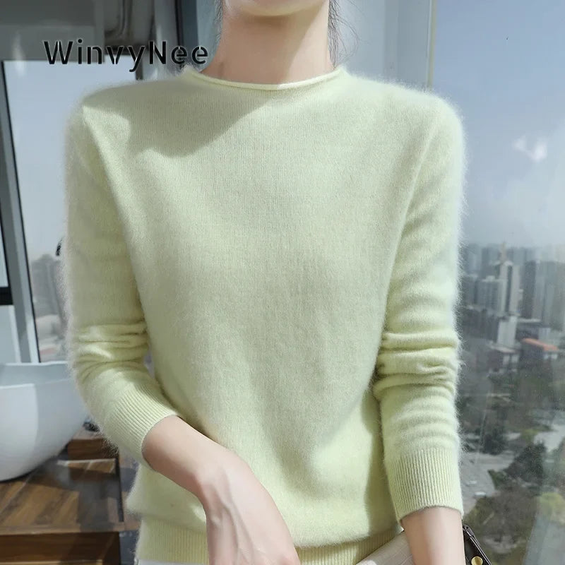 Damen Pullover Rundhals Langarm Weiches Material