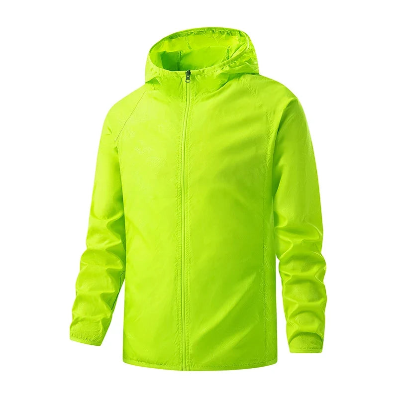Unisex Leichte Kapuzenjacke Windbreaker mit Reißverschluss
