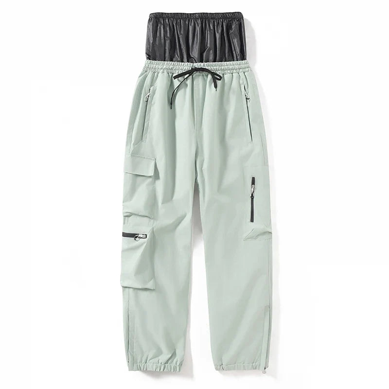 Unisex Cargohose mit elastischem Bund – Schwarz, Pink, Grün, Weiß
