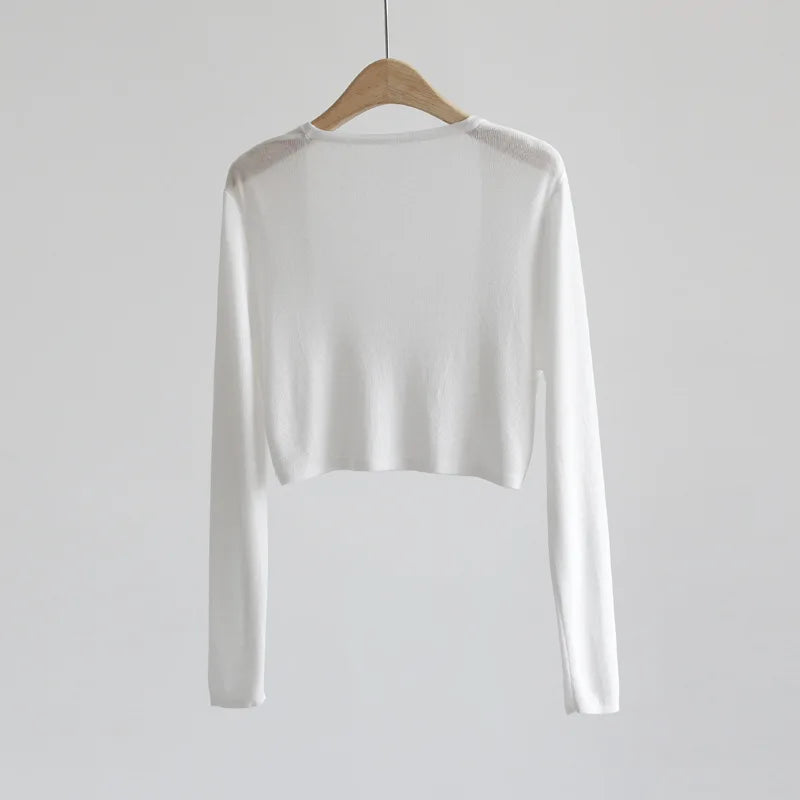 Damen Kurzarm Bolero Cardigan Strickjacke Leicht Sommerlich