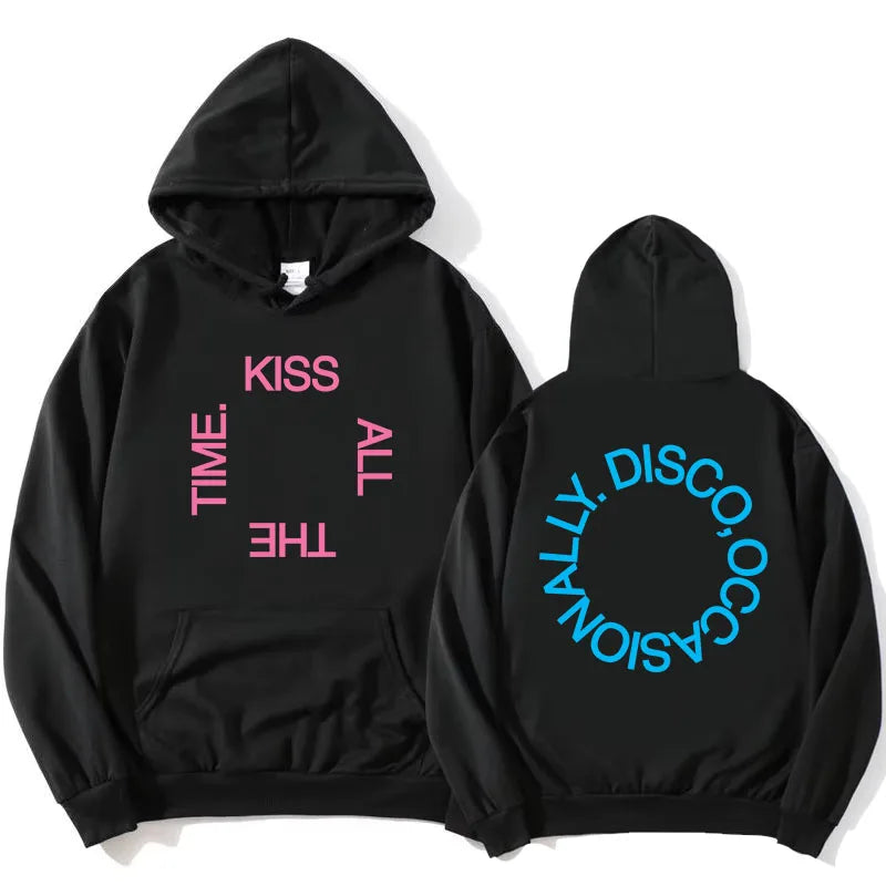 Hoodie Unisex mit Kapuze Kängurutasche und Rückendruck