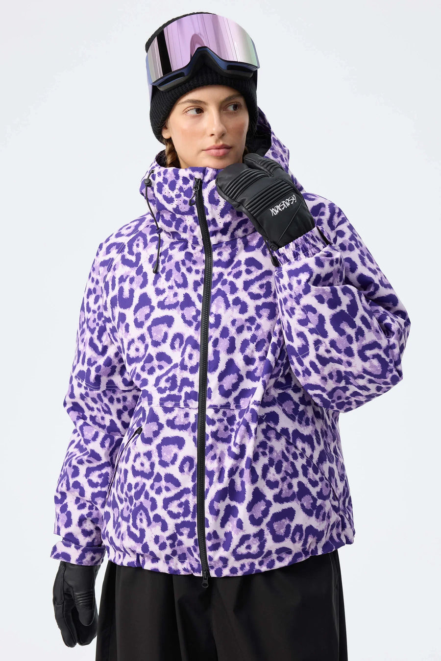 Winterjacke Kapuze Wasserdicht Atmungsaktiv Damen Skijacke Outdoorjacke Rosa
