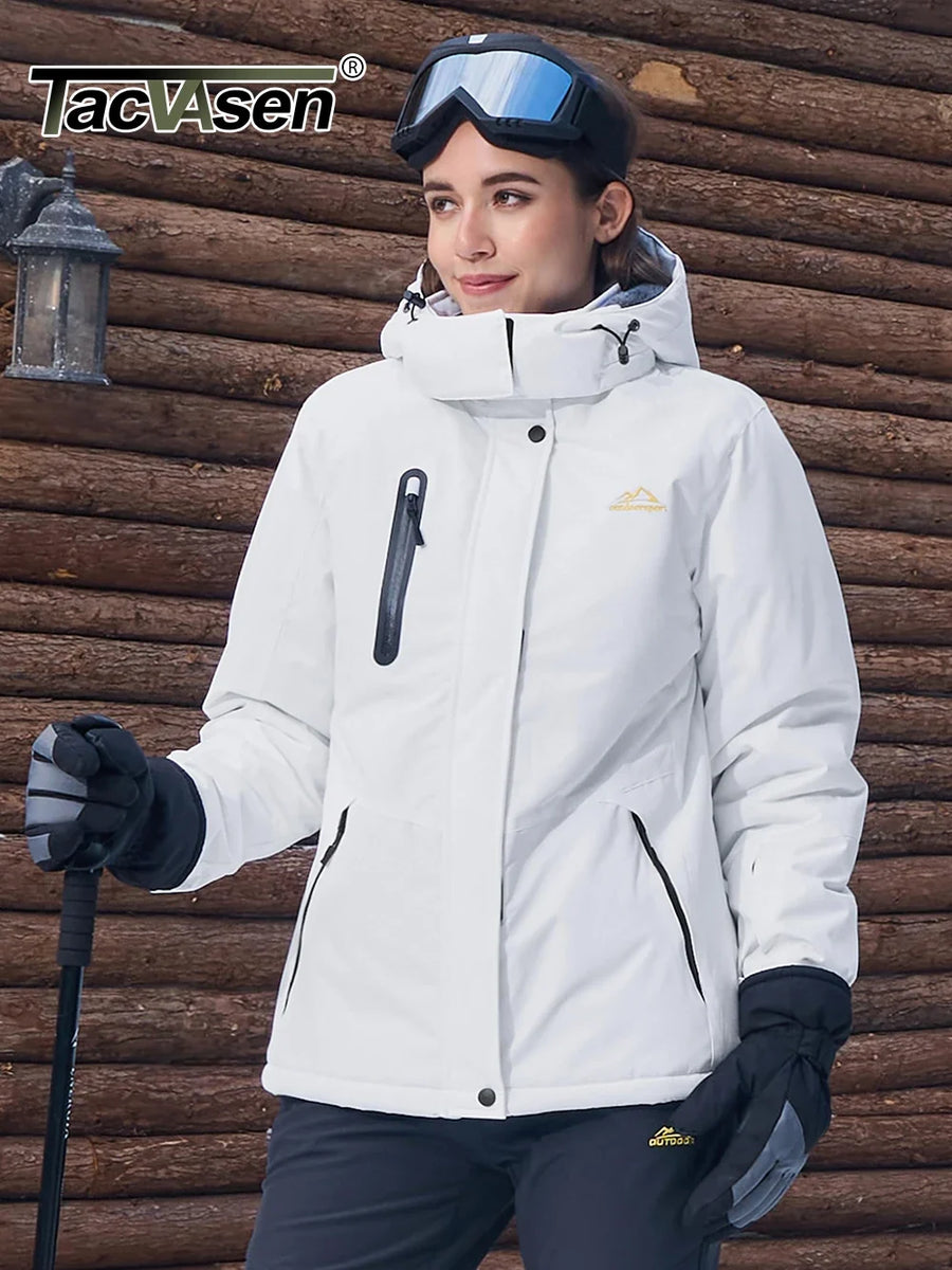 Damen Outdoor Jacke mit Kapuze – Wasserabweisende Winterjacke