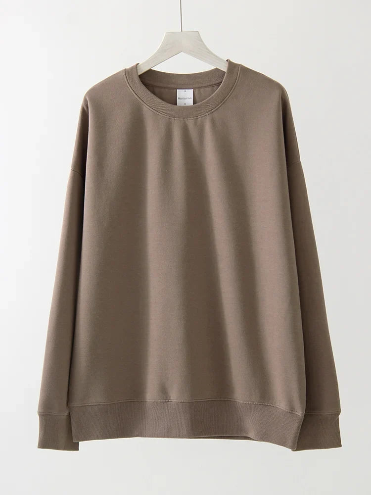 Unisex sweatshirt met lange mouwen, ronde hals, vrijetijdstrui