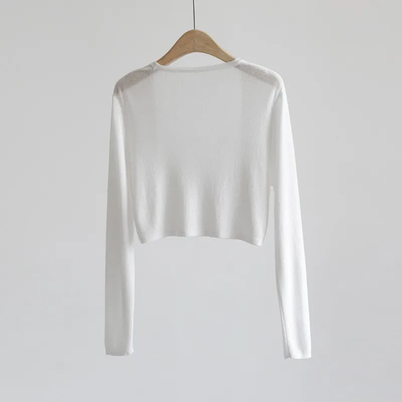 Damen Kurzarm Bolero Cardigan Strickjacke Leicht Sommerlich