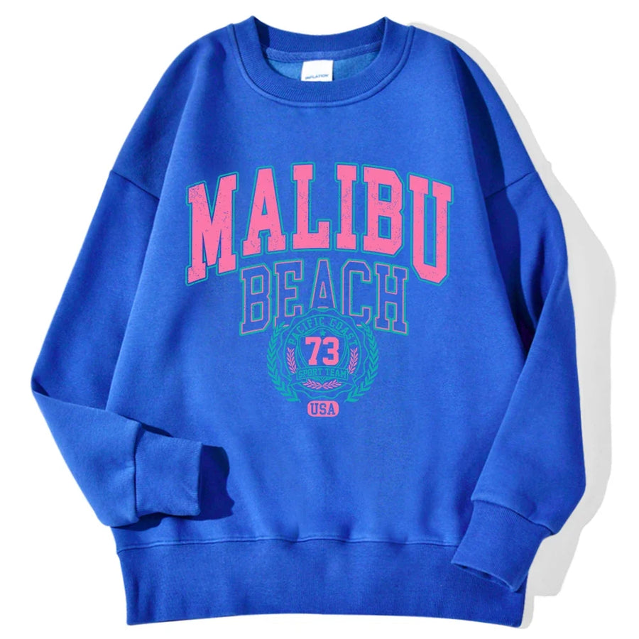 Unisex sweatshirt met lange mouwen, ronde hals en logo-opdruk, casual top