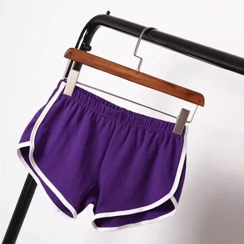 Sportshorts voor dames met witte zoom