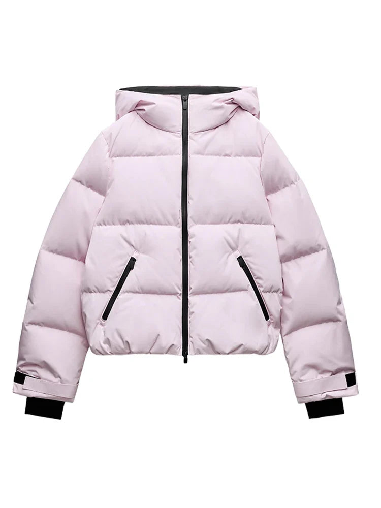 Damen Skianzug Set Rosa – Gesteppte Skijacke & Skihose