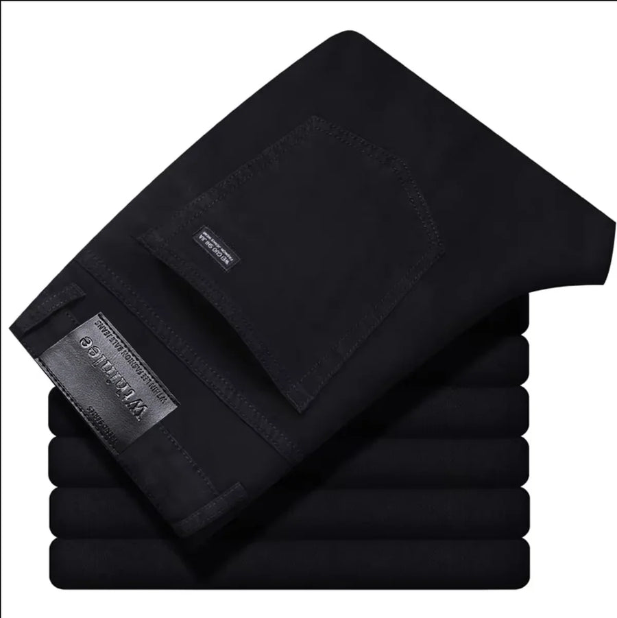 Herren Jeans Hose Regular Fit Blau Schwarz Gefüttert Ungefüttert