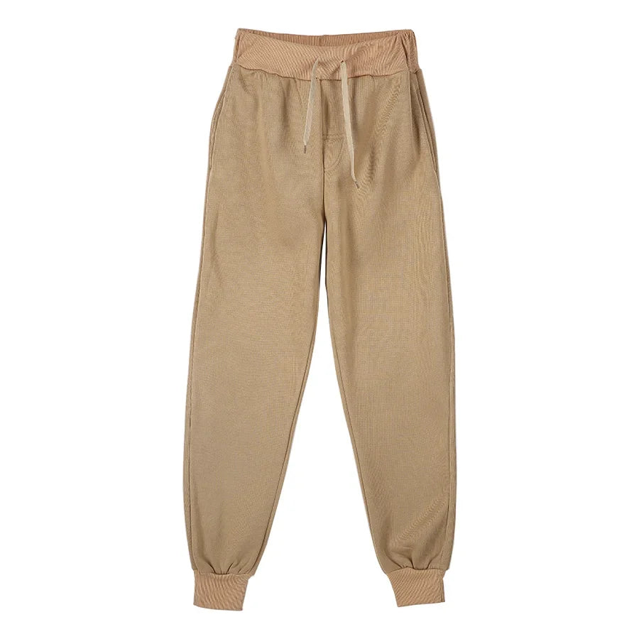 Unisex Jogginghose Sportlich Freizeithose mit Kordelzug Bündchen Gelb