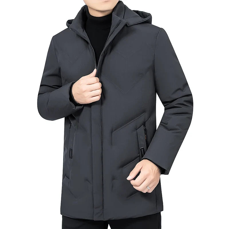 Herren Winter Steppjacke mit Kapuze oder Stehkragen – Warm & Stilvoll