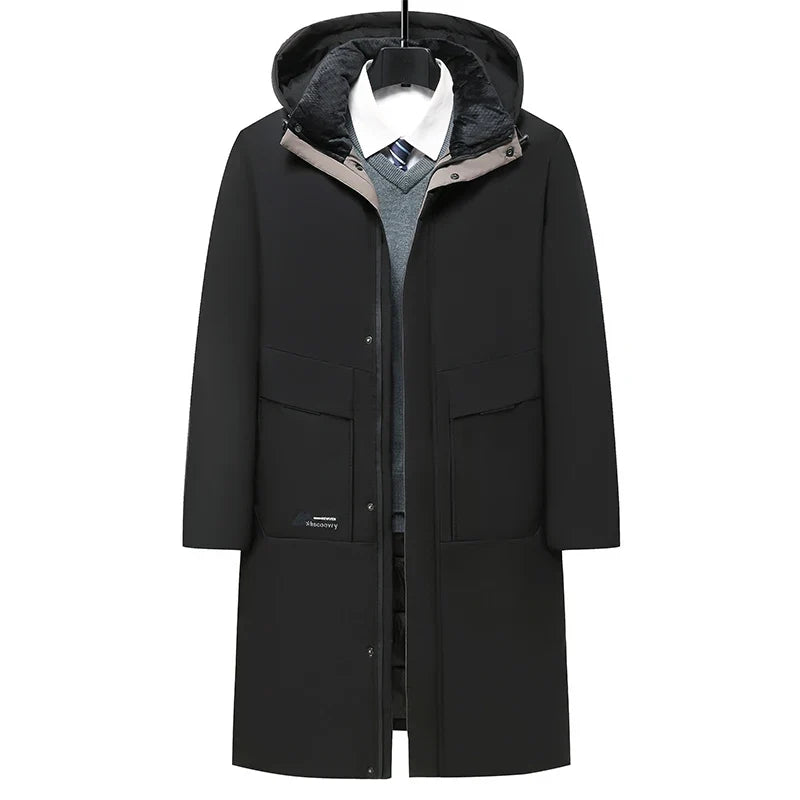Herren Winterparka mit Kapuze - Lang Schnitt