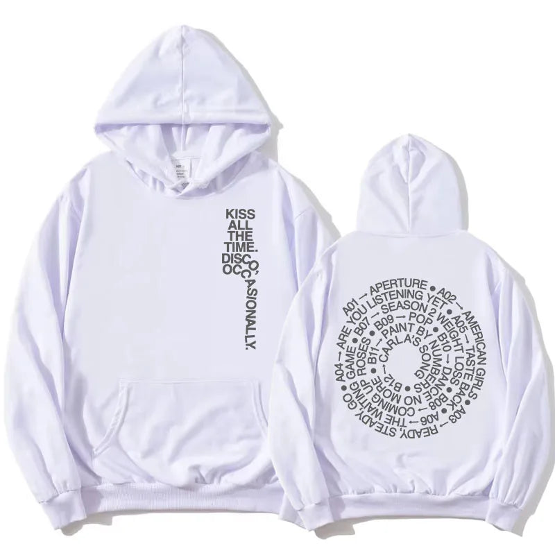 Hoodie Unisex mit Kapuze Kängurutasche und Rückendruck