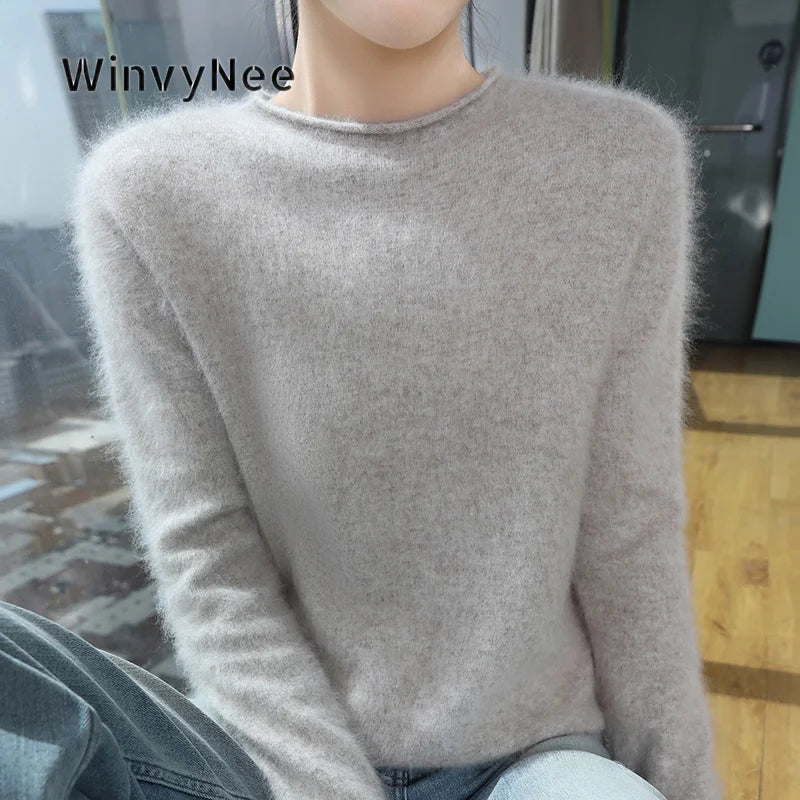 Damen Pullover Rundhals Langarm Weiches Material