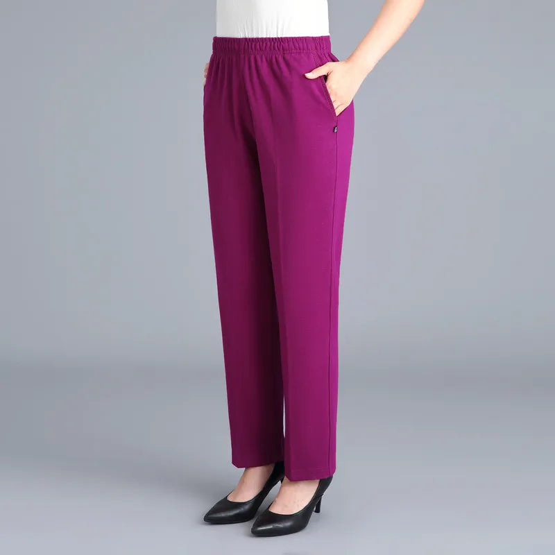 Damen Freizeithose mit Gummibund & Reißverschlusstaschen