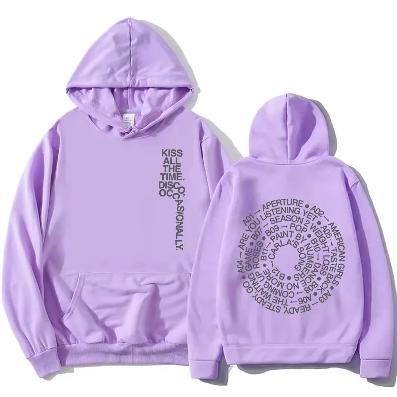 Hoodie Unisex mit Kapuze Kängurutasche und Rückendruck