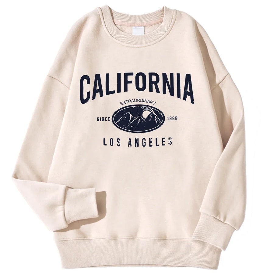 Unisex sweatshirt met lange mouwen, ronde hals en logo-opdruk, casual top