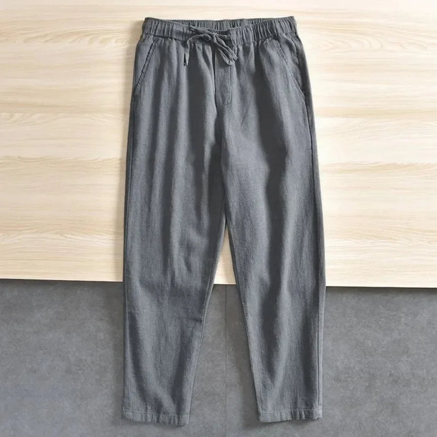 Unisex Leichte Hose mit Gummibund in Weiß
