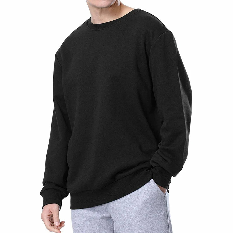 Unisex basic sweatshirt met ronde hals, effen