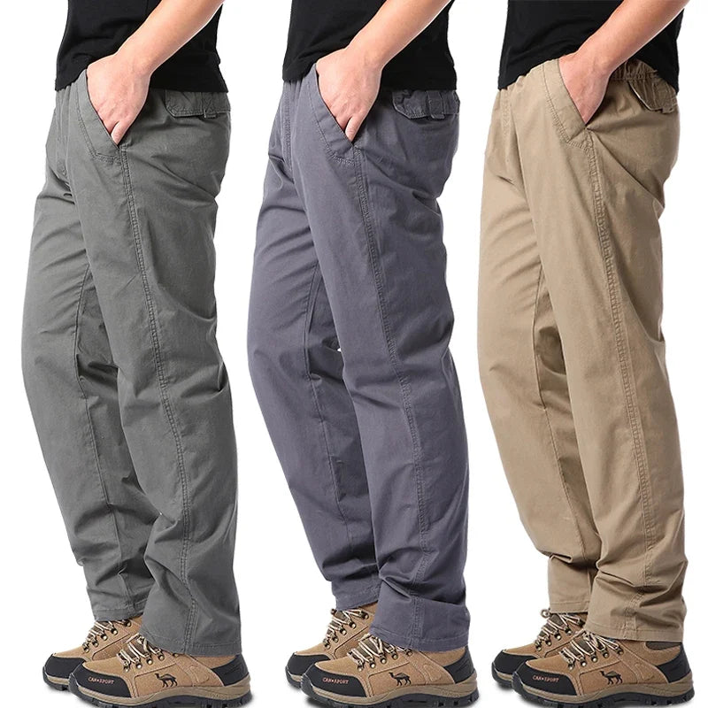 Herren Freizeithose Baumwollmischung Elastischer Bund Cargo-Stil