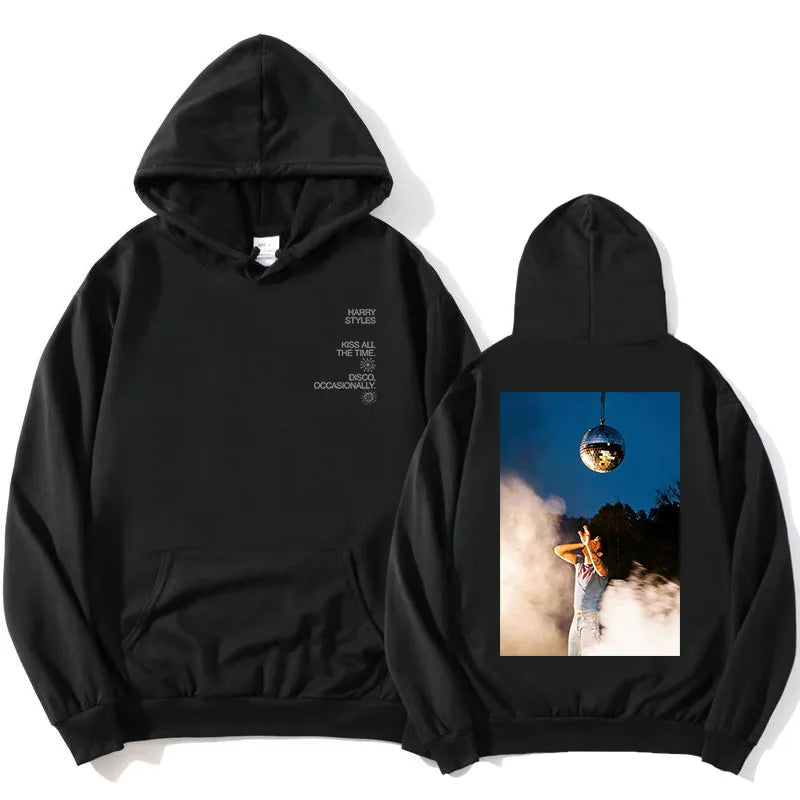 Hoodie Unisex mit Kapuze Kängurutasche und Rückendruck