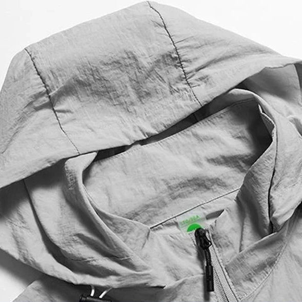 Lichte herenwindbreaker met capuchon, ademend, met rits