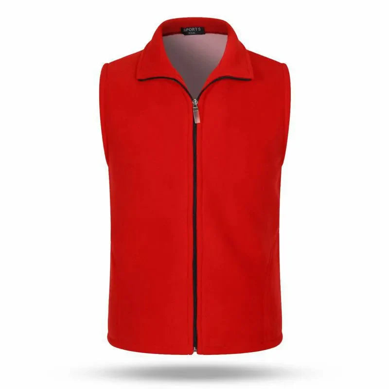 Fleecevest voor dames met rits, opstaande kraag, outdoor