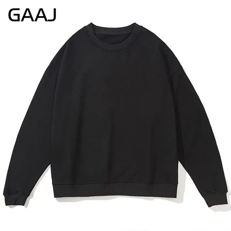Uniseks sweatshirt met lange mouwen, ronde hals, basic trui