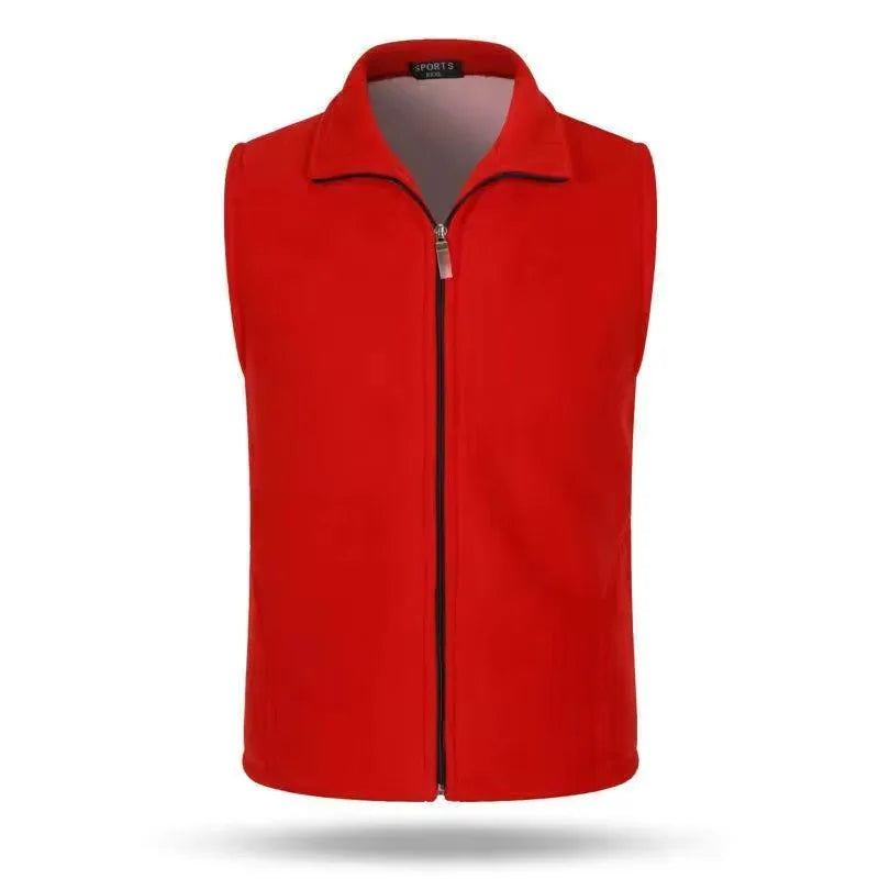 Fleecevest voor dames met rits, opstaande kraag, outdoor