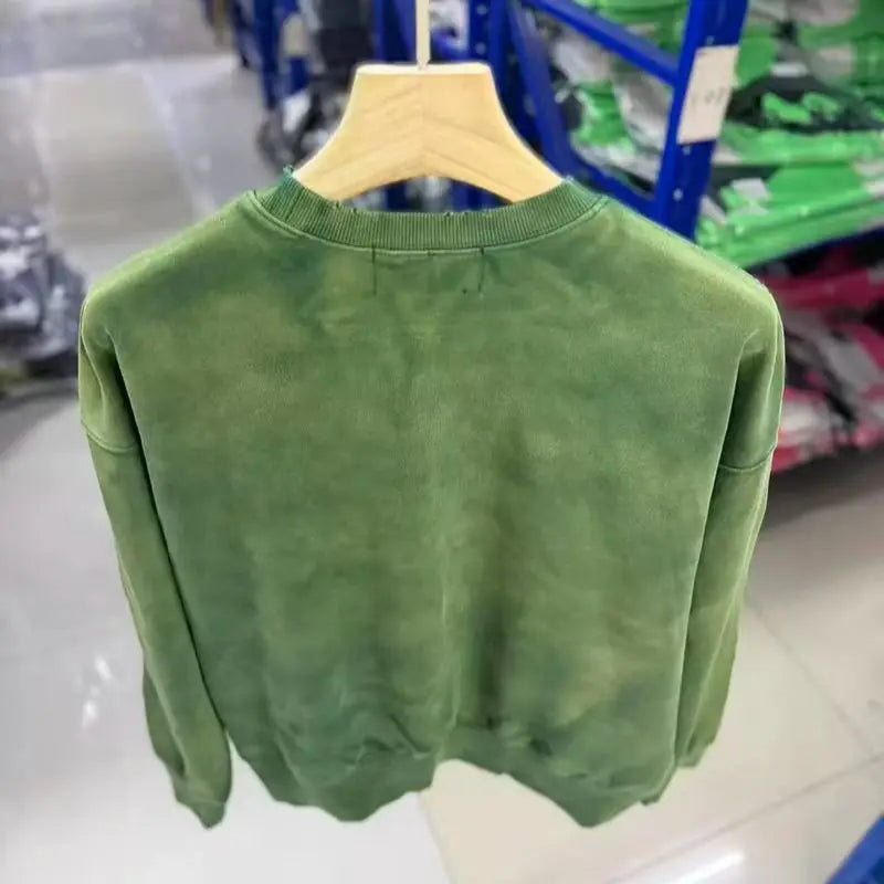 Unisex trui met kleurverloop en sierstenen, oversized sweatshirt