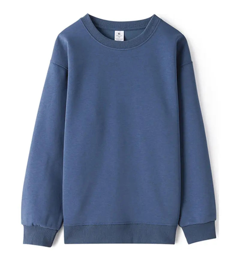 Unisex Basic Rundhals Sweatshirt Langarm Einfarbig
